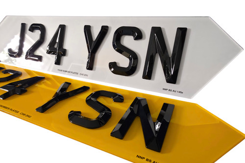 Number plates pair hex shape - number,