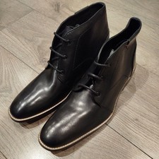 Lyle & Scott Boots Lace Up Shoes Black Leather Size 8 UK EUR 42 New 