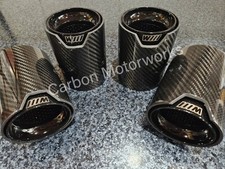 4 x Bmw Exhaust Tips Carbon