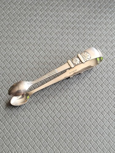 Silver plated sugar tongs - silver,