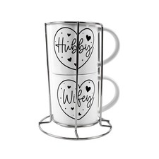 Wifey & Hubby Stacking Mugs