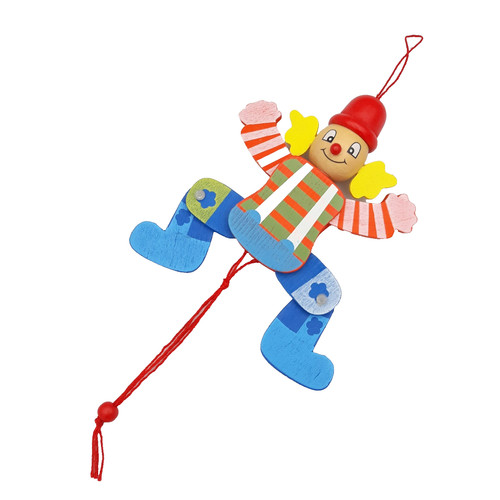 Vintage happy clown wooden - vintage,