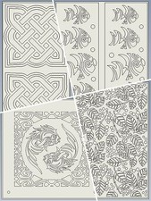 Over 500 decorative grilles DXF files art Trumpf Bystronic Amada Laser Punch