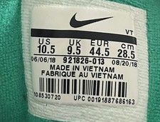 Nike Air Max 97 Men’s Trainers  , size UK 9.5 Black/Green, 921826 010