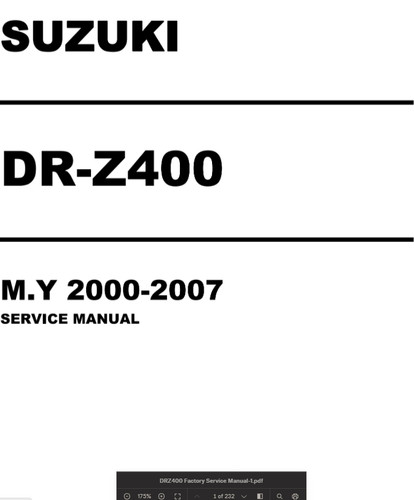 Suzuki drz400 service - suzuki,