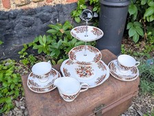 Afternoon Tea For 2 Colclough Royale China Cup/Saucer/Plate Trio/Jug Cake Stand