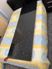 Kitchen Desk Laminate Worktop 1800mm x 40mm Black Marble Effect Length Cut