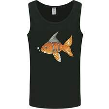 Shark Wannabe Funny Goldfish Sea Fishing Mens Vest Tank Top