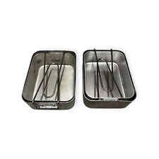 2x British Army Issue Mess Tins Metal Ration Cooking Set