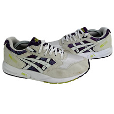 Asics Gel Saga Patterned Trainers Shoes White Purple Lace Up | UK 10