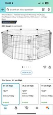 61CM Dog Pet Pen 8 Panel Metal Puppy Playpen Run Cage Fence Enclosure Indoor UK