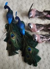 Vibrant Feather Bird Clip On for Christmas Tree Holiday Decoration Use