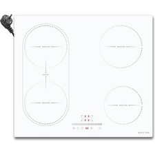 White/Black Induction Hob Plug In, (UK:2800W/EU:3500W) 4 Zones with 1 Grill Zone