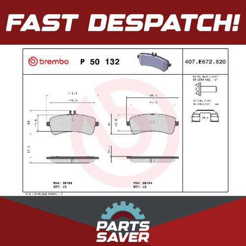 Brake pads set fits mercedes - pads,