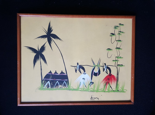 African painting original - painting, original.
