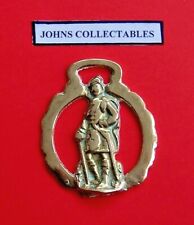 VINTAGE COLLECTABLE  SCOTTISH HIGHLANDER HORSE BRASS (b)