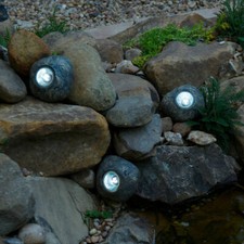 4x Rock Effect Solar Spotlight