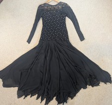BLACK CRYSTAL BALLROOM DRESS! halloween/stage/theatre