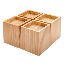 Wood Bed Risers 4 Inch, Solid