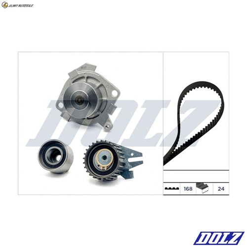 Water pump timing belt - +,