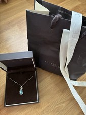 9ct White Gold Blue Topaz And