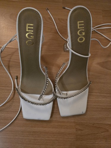 White ego heels - white,