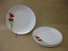 4 Porcelain Plates Poppy