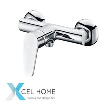 Chronium Shower Mixer Tap with Waste, Chrome, Wall-Mounted, Single Lever
