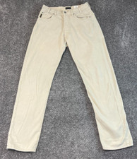 Armani Corduroy Mens Jeans Straight Regular Beige Comfort Stretch W29 L32