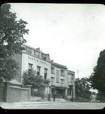 Glass Magic Lantern Slide C1910 JACK STRAWS CASTLE PUB, HEMPSTEAD HEATH, LONDON