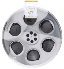 Hollywood Cinema Party Plates Movies Cinema Film Clapboard Paper Plates x 10