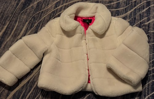 Girls white faux fur shrug - girls,