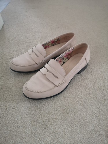 Hotter beige suede loafers - hotter,