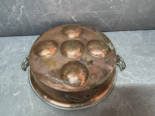 Vintage copper egg poaching - vintage,