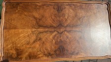 Restored Art Deco Burr Walnut Nesting Tables with Hidden Storage