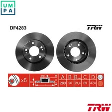 2x BRAKE DISC DF4283 FOR
