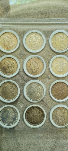 Silver morgan coins set - 27,
