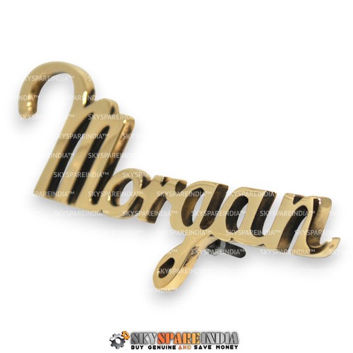 Morgan scripted brass - brass, badge