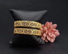 2 Pcs 24k Dubai Gold Plated