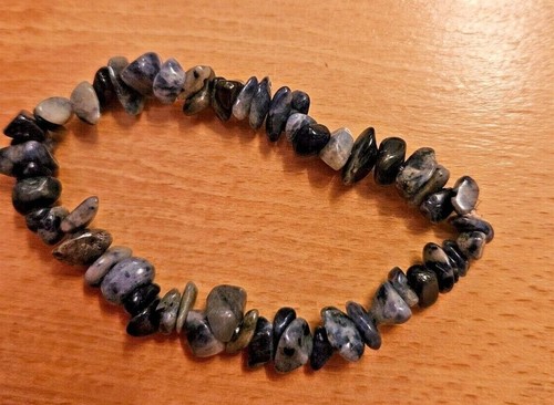 Crystal gemstone chip bracelet - crystal,