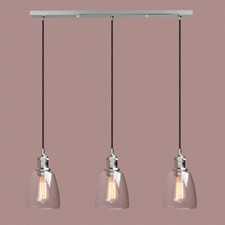 Industrial Cluster 3 Way Pendant Light Kitchen Bar Hanging Ceiling Light Fixture