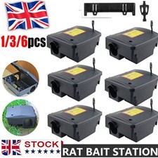 1~6 RAT TRAP BOX BAIT STATIONS TRAP LARGE LIVE ANIMAL RODENT TRAPS BOX SET & KEY