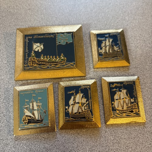 Vintage russian navy ship - navy, pins