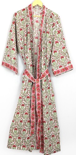 Hand block print - long, kimono