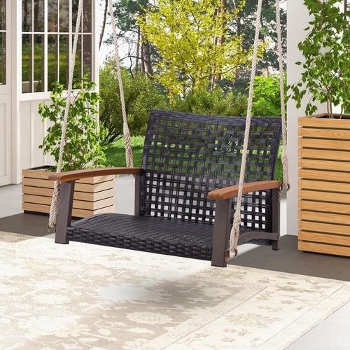 Rattan porch swing - swing, patio