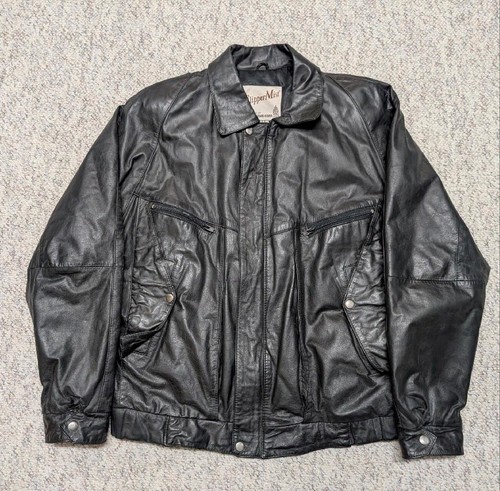 1980s vintage bomber leather - 1980s,