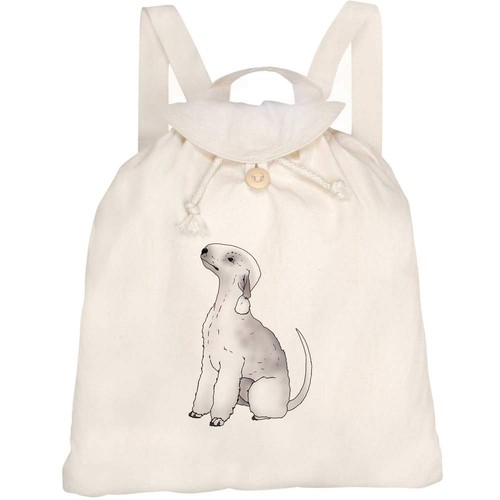 Sitting bedlington terrier - 'sitting,