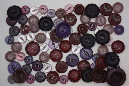 Purple buttons hole plastic - buttons,