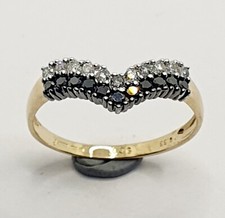 9ct Yellow Gold Black and