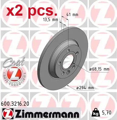 Pcs rear brake disc rotos - pcs,